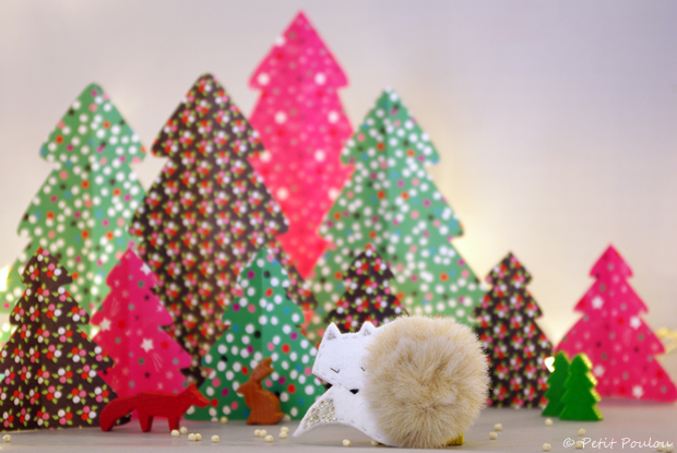 DIY Broche Le Renard des neiges :: par Fanny pour Petit Poulou
