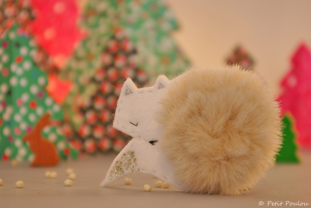 DIY Broche Le Renard des neiges :: par Fanny pour Petit Poulou